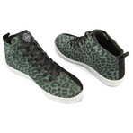 Quattro Skate 2 LX High Top // Olive Cheetah + White (US: 9.5)