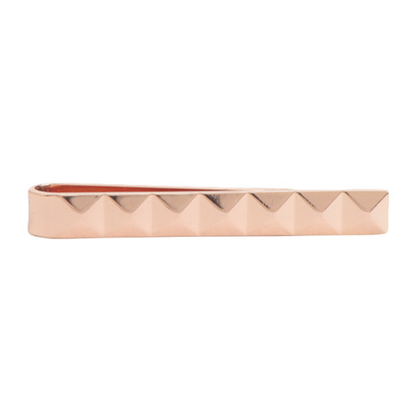 1.5" Embossed Slider Tie Clip // Rose Gold