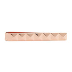 1.5" Embossed Slider Tie Clip // Rose Gold