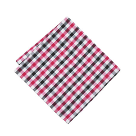 Gingham Pocket Square // Red + Blue