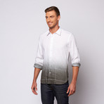 Ombre Linen Button Up Shirt // Charcoal (2XL)