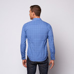 Plaid Button Up Shirt // Blue (M)