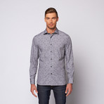 Dotted Button Up Shirt // Grey (L)