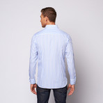 Medium Stripe Button Up Shirt // Sky Blue (M)