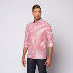 International Laundry // Medium Stripe Button Up Shirt // Red (2XL)