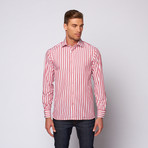 International Laundry // Medium Stripe Button Up Shirt // Red (XL)