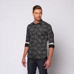 Paisley Button Up Shirt // Black (M)