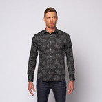Paisley Button Up Shirt // Black (S)