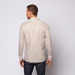 Stripe Button Up Shirt // Tan (S)