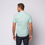 Plaid Button Up Shirt // Aqua (S)