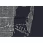 Miami Map (Charcoal + Slate)