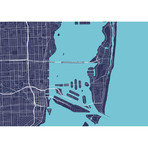 Miami Map (Charcoal + Slate)