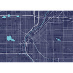 Denver Map (Charcoal + Slate)
