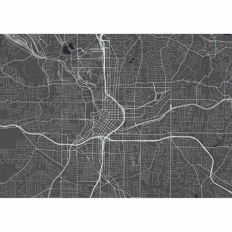 Atlanta Map (Charcoal + Slate)