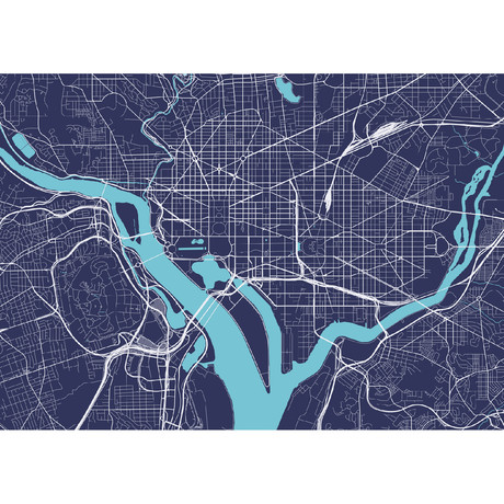 Washington Map (Charcoal + Slate)