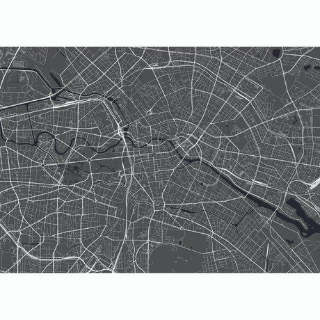 Berlin Map (Charcoal + Slate)