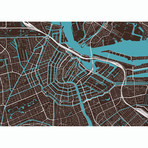 Amsterdam Map (Charcoal + Slate)