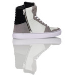 Adonis High Top // White + Grey + Black (US: 10)