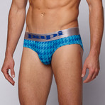 Rave Low Rise Brief // Blue Mischief (XL)