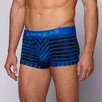 Striped Brazilian Trunks // Blue Mischief (L)