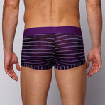 Striped Brazilian Trunks // Acai Berry (M)