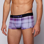 2-Pack Ibiza Plaid Brazilian // Black + Purple (S)