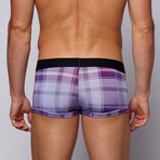 2-Pack Ibiza Plaid Brazilian // Black + Purple (L)