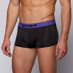 2-Pack Ibiza Plaid Brazilian // Black + Purple (M)