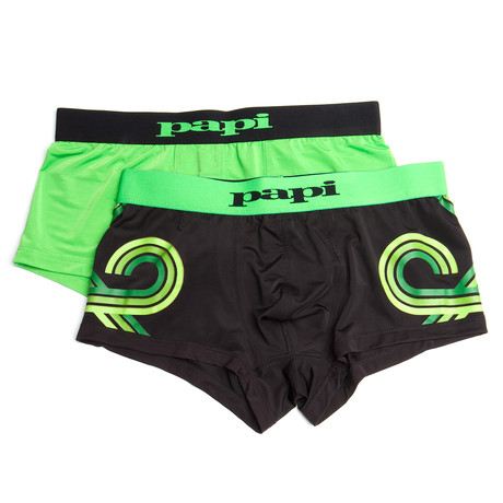 2-Pack Loop Brazilian // Black + Green (S)