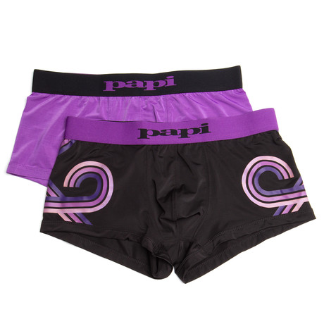 2-Pack Loop Brazilian // Black + Purple (S)