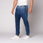 Alden Denim Knit Terry Harem Pant // Indigo (S)