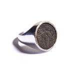 Roman Coin Silver Ring // Ancient Lydia