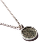 Roman Empire Silver Coin Necklace // Constantius Gallus