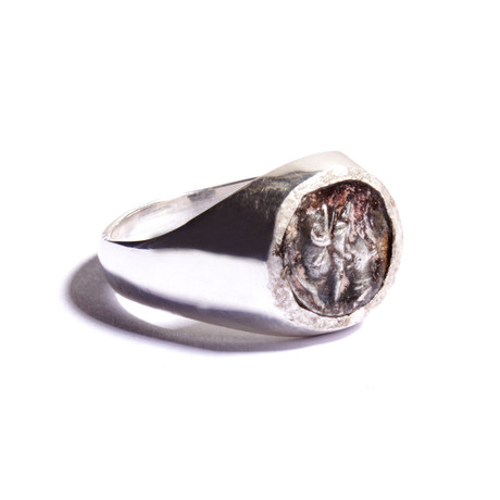 Indo-Greeks Coin Silver Ring