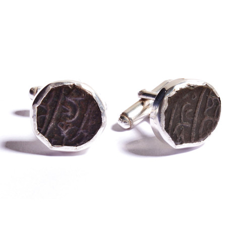 Antique Coin Silver Cufflinks