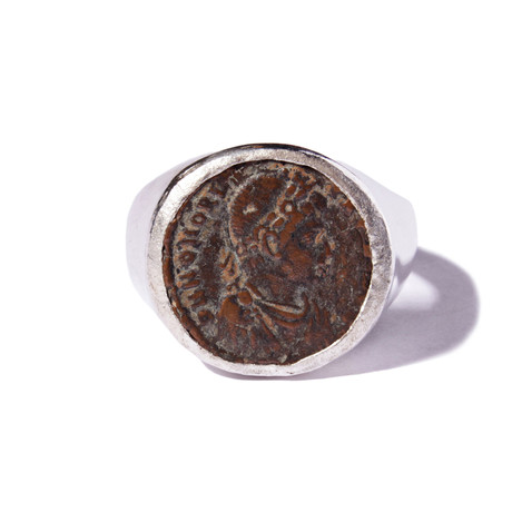 Roman Coin // Honorius // Silver Ring