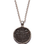 Roman Empire Silver Coin Necklace // Augustus