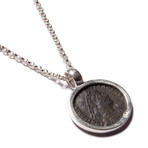 Roman Empire Silver Coin Necklace // Augustus