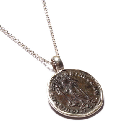 Roman Empire Silver Coin Necklace