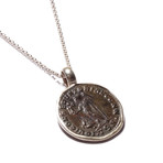 Roman Empire Silver Coin Necklace