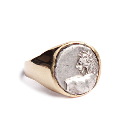 Ancient Greece Lion Gold Ring