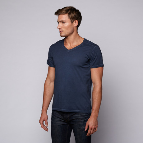 Vintage V-Neck Tee // Navy (S)