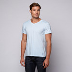 Vintage V-Neck Tee // Light Blue (XL)