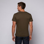 Basic Crewneck Tee // Olive (L)