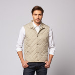 Quilted Vest // Stone (XL)