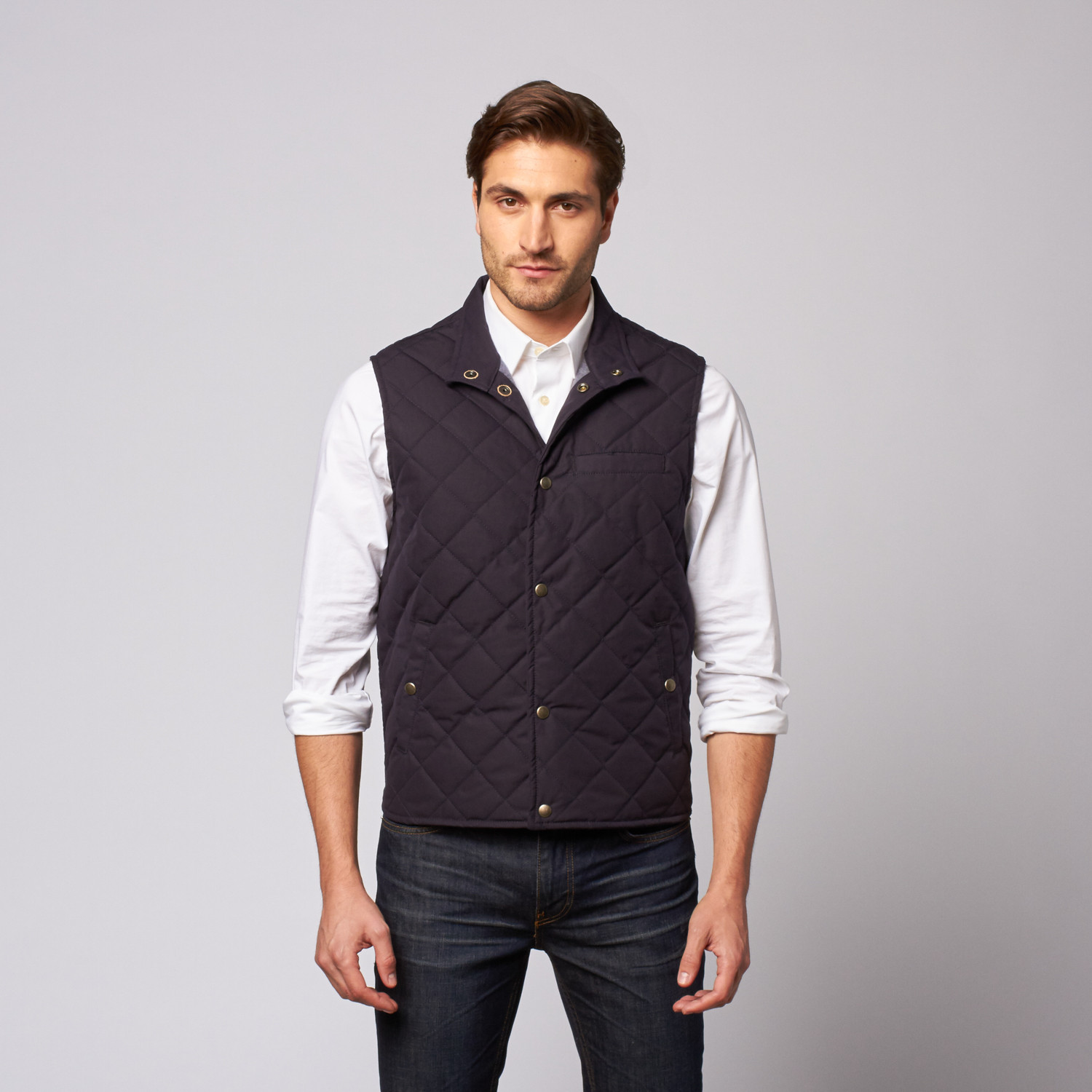 Quilted Vest // Navy (S) - HonourMark - Touch of Modern
