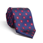 Floral Silk Tie // Navy + Red