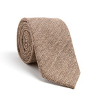 Wool Herringbone Wool Tie // Brown + Black