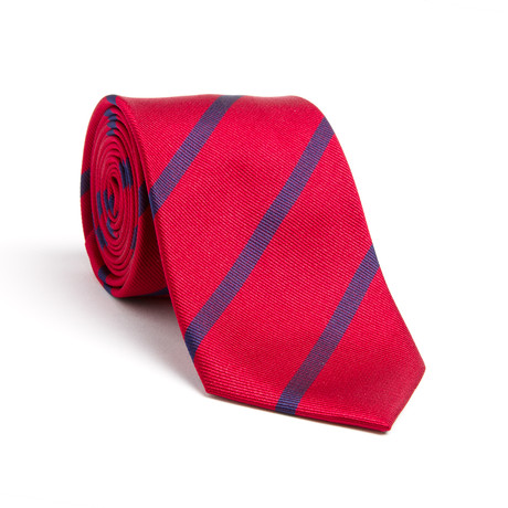 The Santiago Silk Tie // Red + Blue