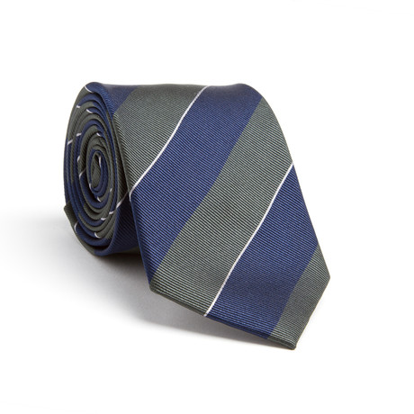 The Hunter Silk Tie // Green + Blue